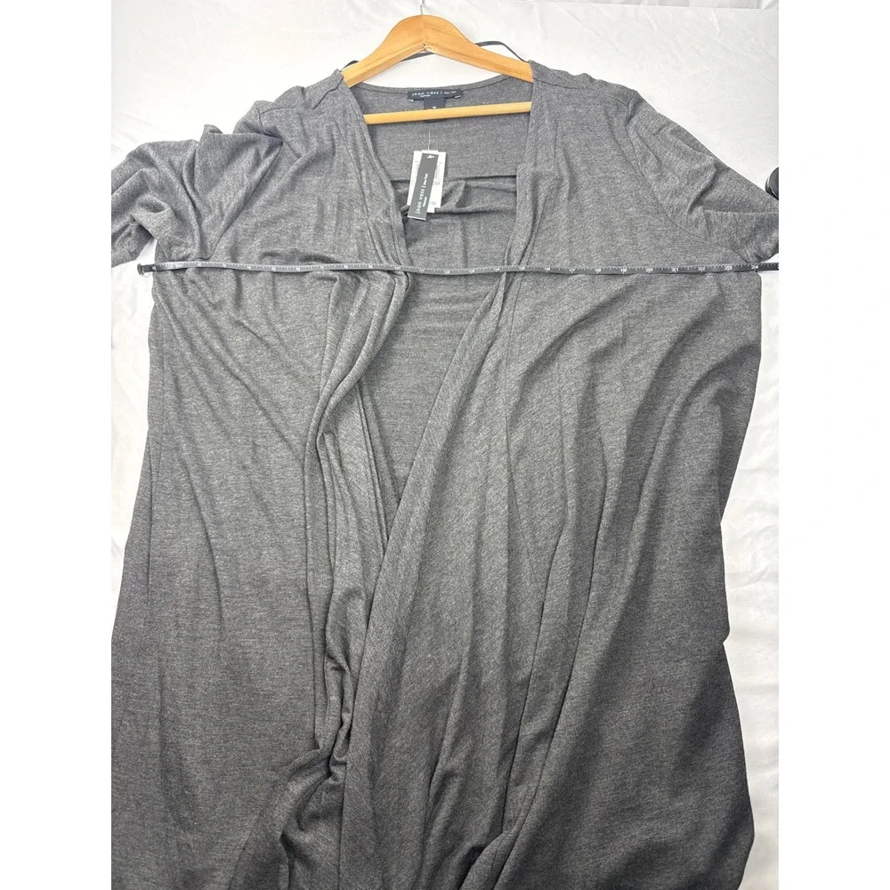 Joan Vass Graphite Open Front Cardigan 1X NWT‎